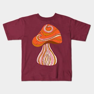 Groovy Mushroom Graphic Kids T-Shirt